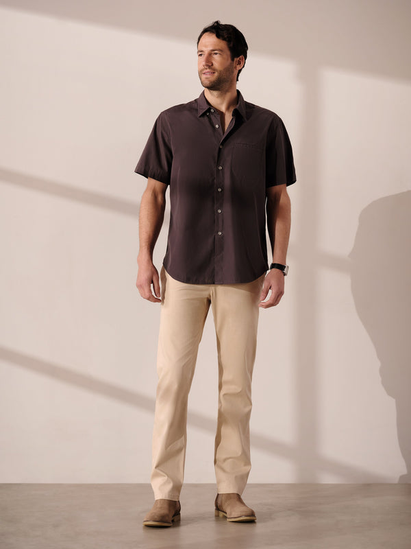 Pantalon en sergé délavé de tous les jours