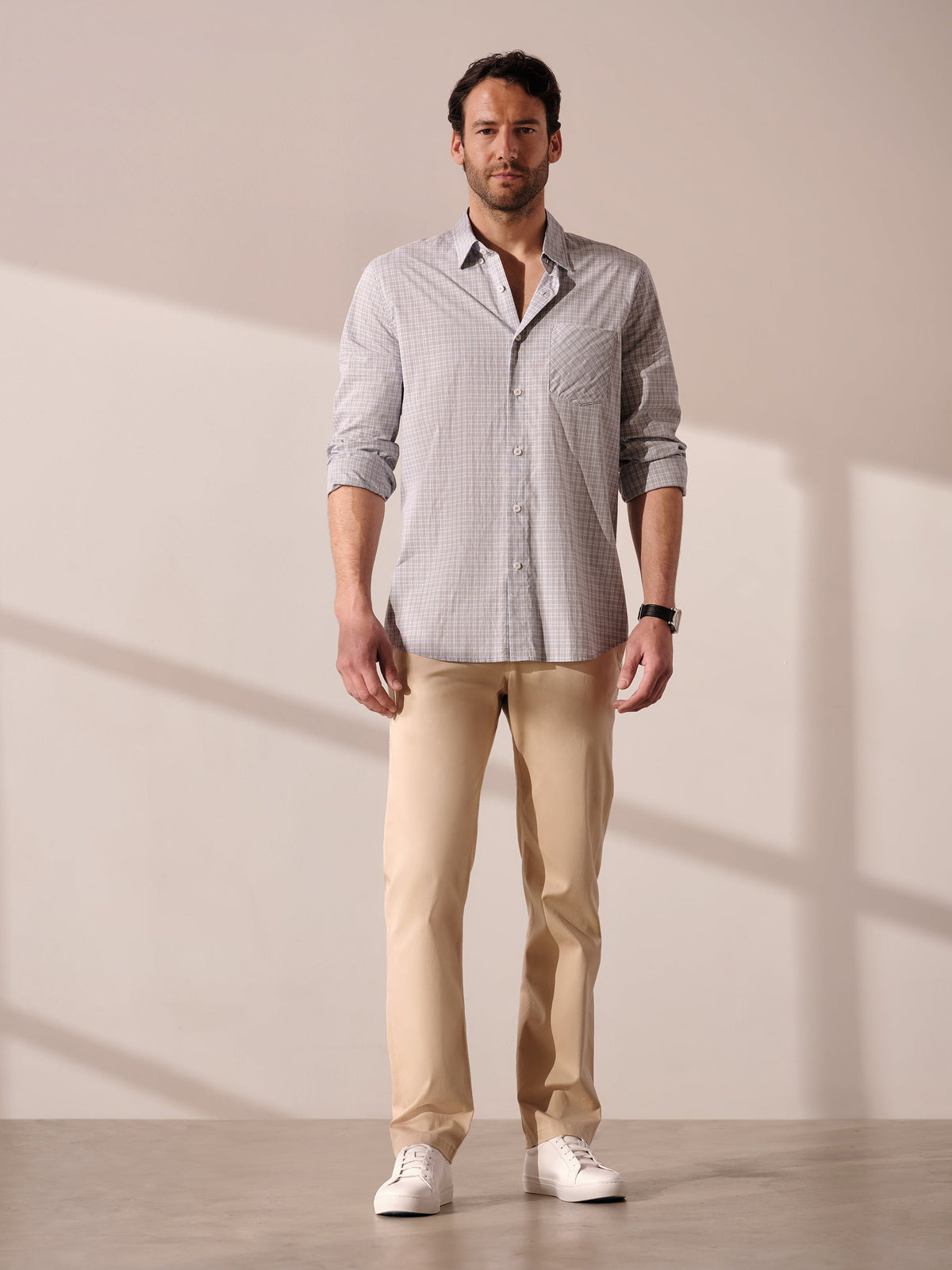 Chemise boutonnée à manches longues pour tous les jours
