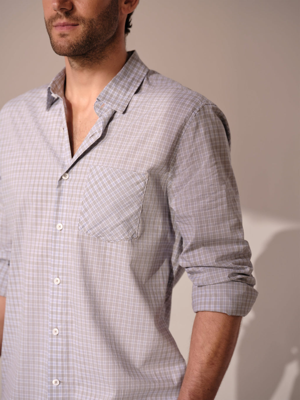 Chemise boutonnée à manches longues pour tous les jours
