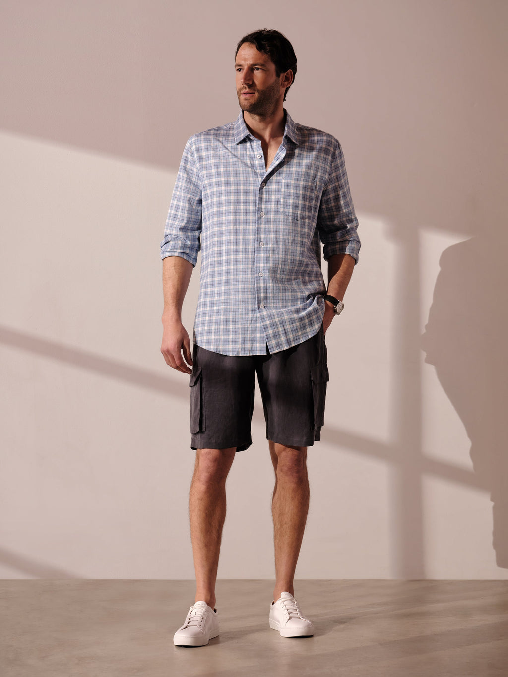 Chemise boutonnée à manches longues pour tous les jours