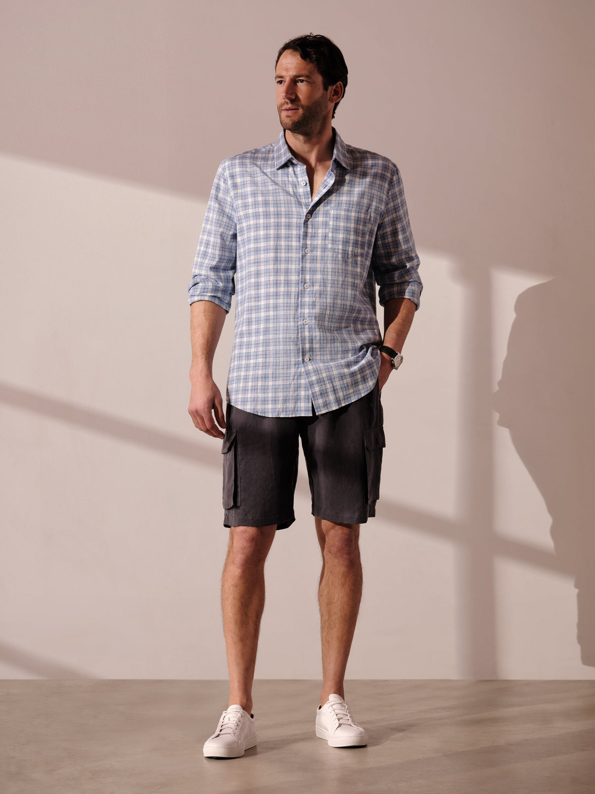Chemise boutonnée à manches longues pour tous les jours