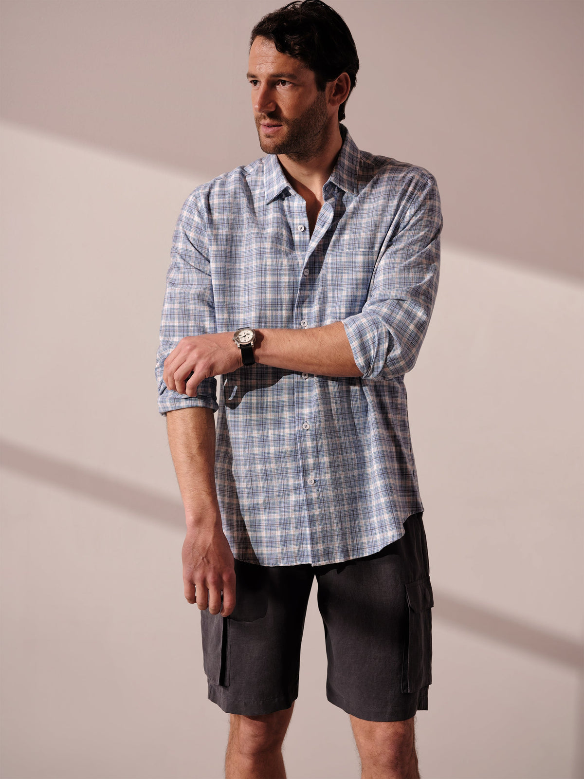 Chemise boutonnée à manches longues pour tous les jours