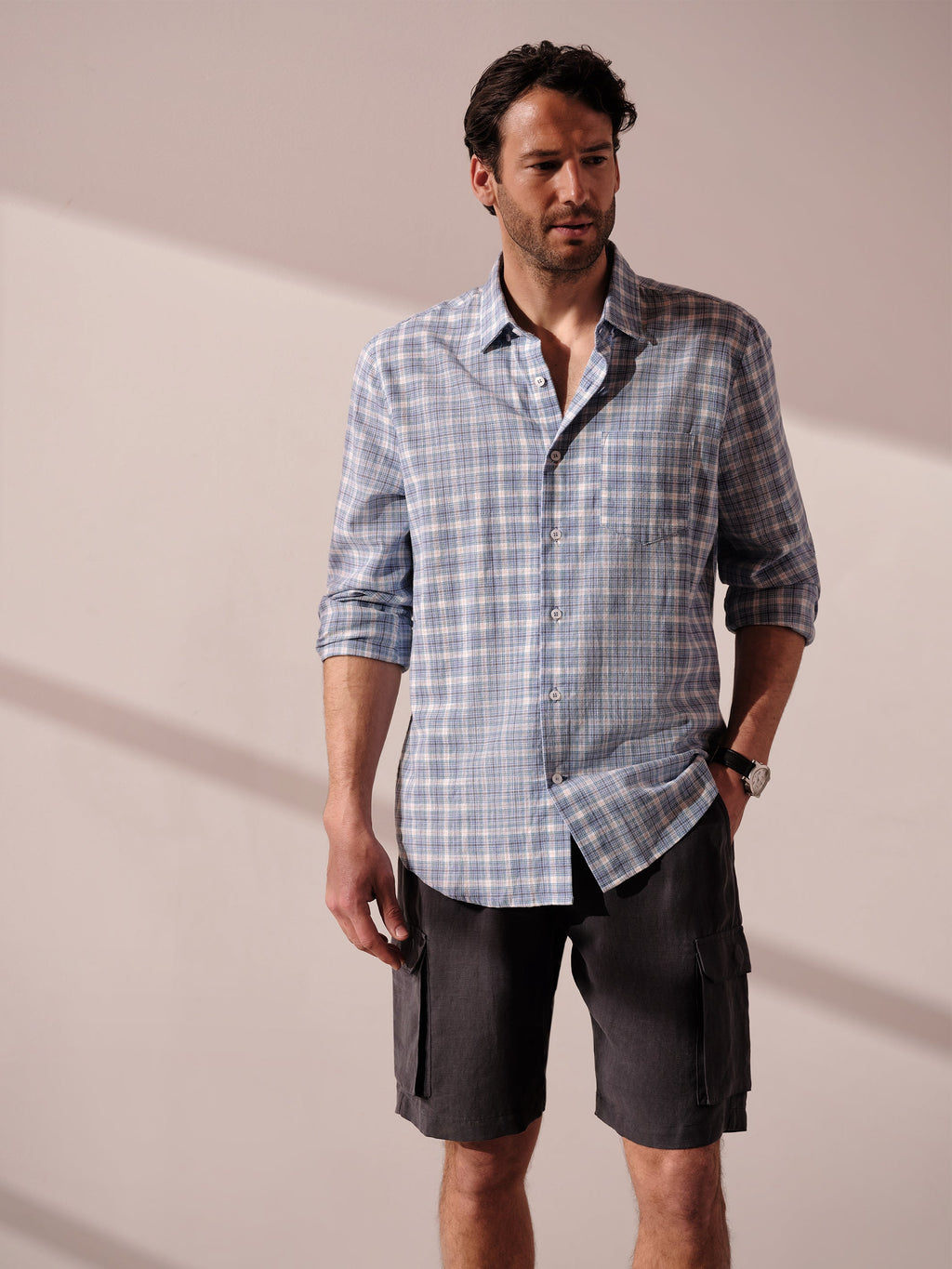 Chemise boutonnée à manches longues pour tous les jours
