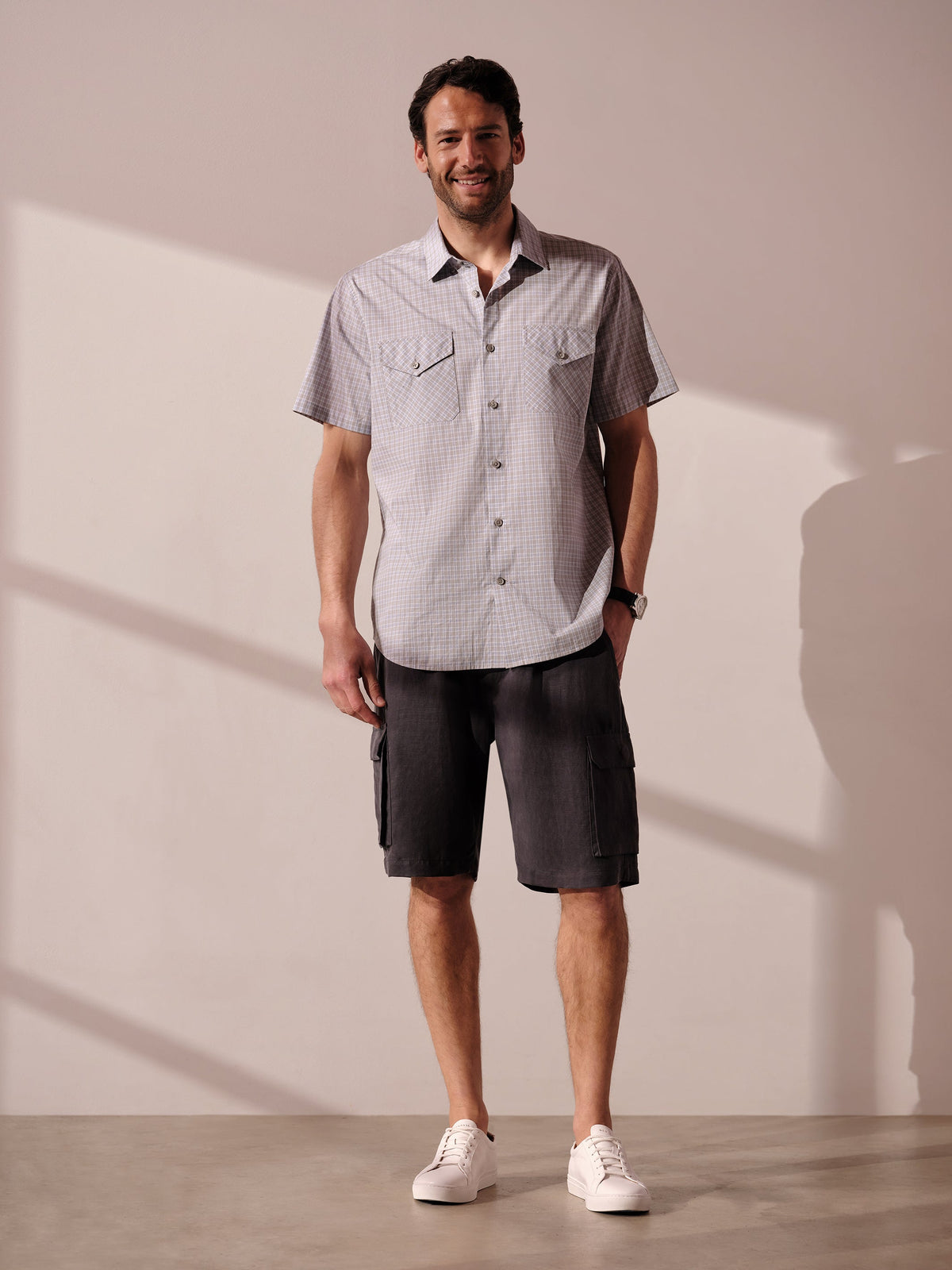 Chemise à manches courtes et double poche
