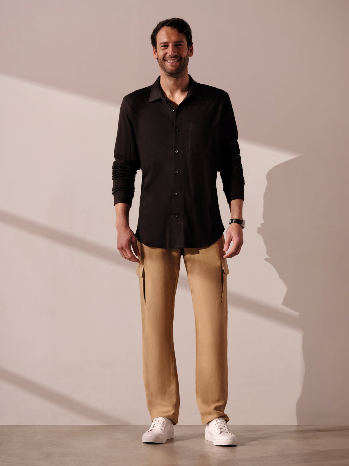 Pantalon cargo à cordon de serrage