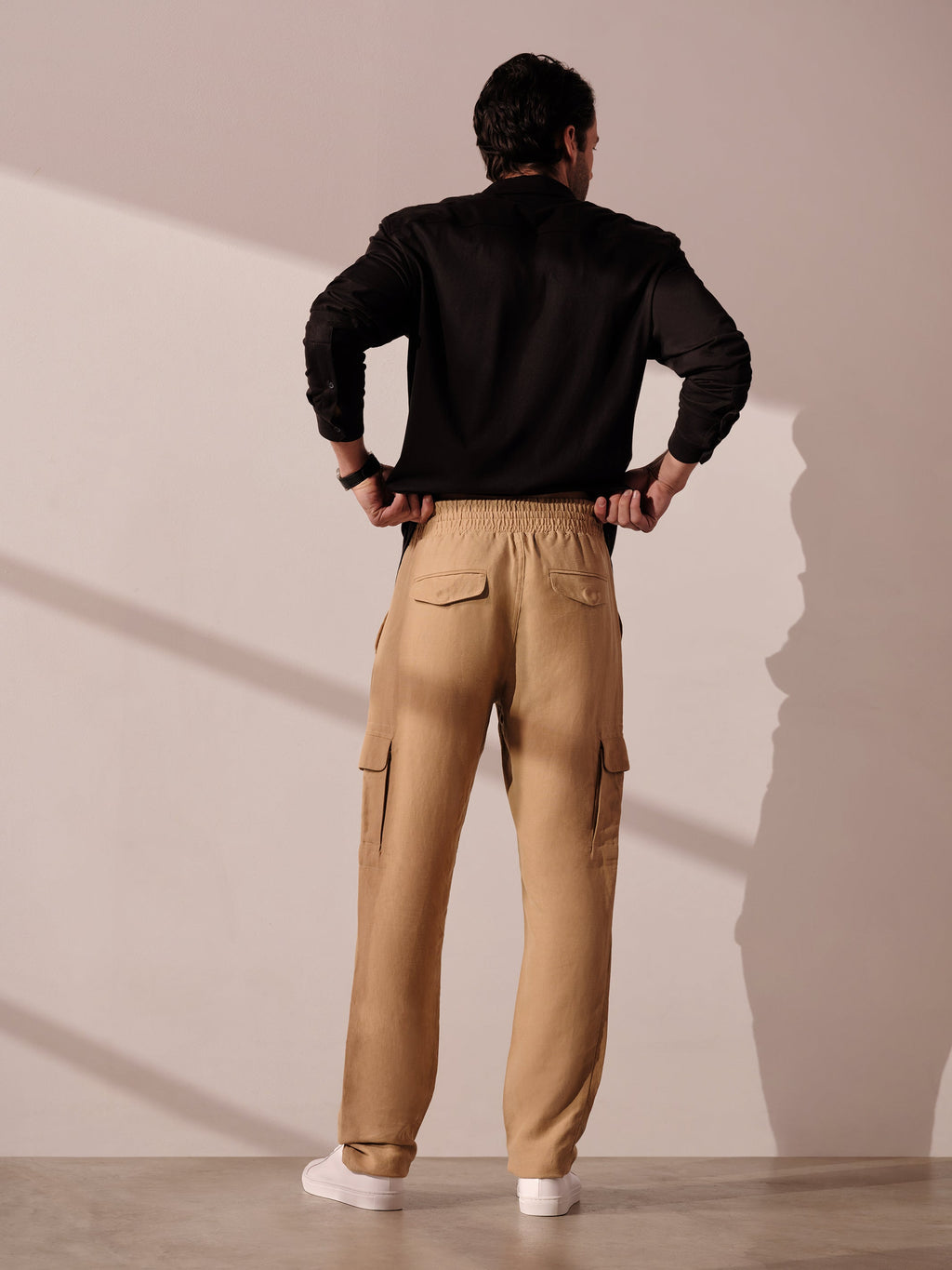 Pantalon cargo à cordon de serrage
