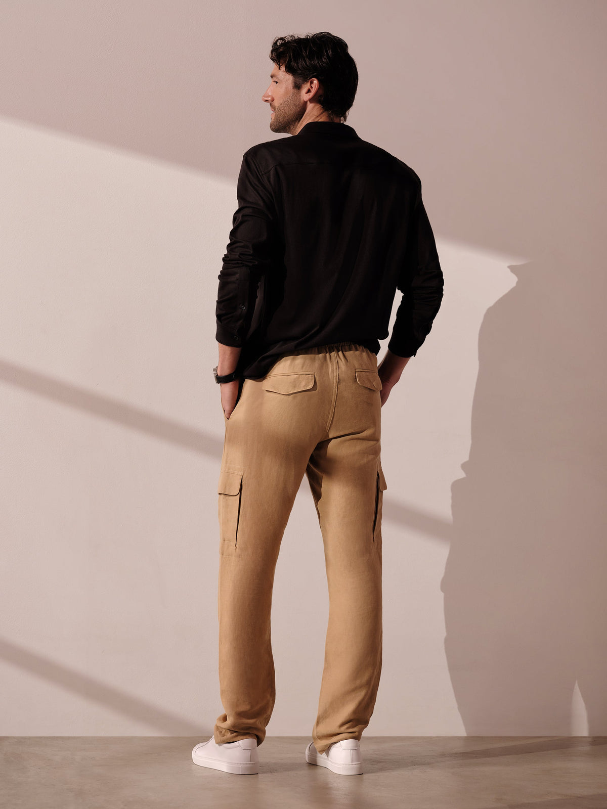 Pantalon cargo à cordon de serrage