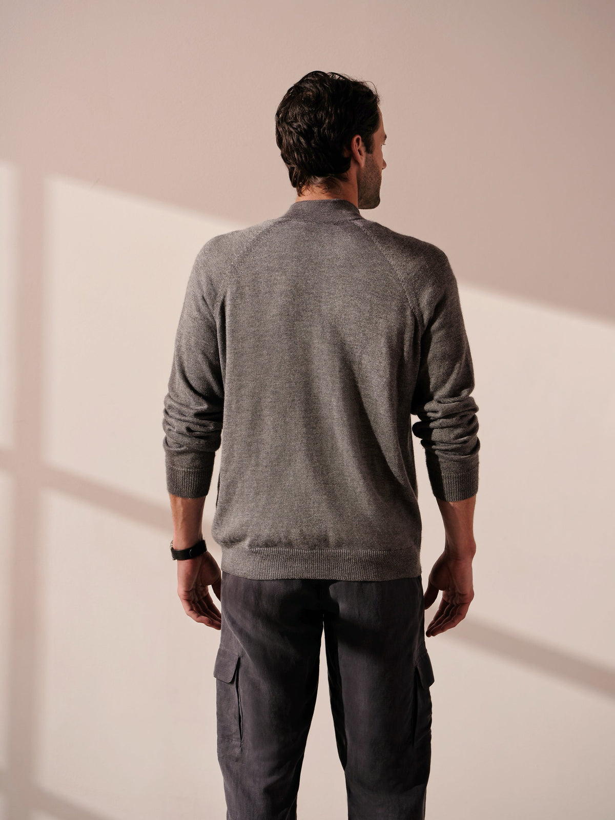 Cardigan zippé en cachemire