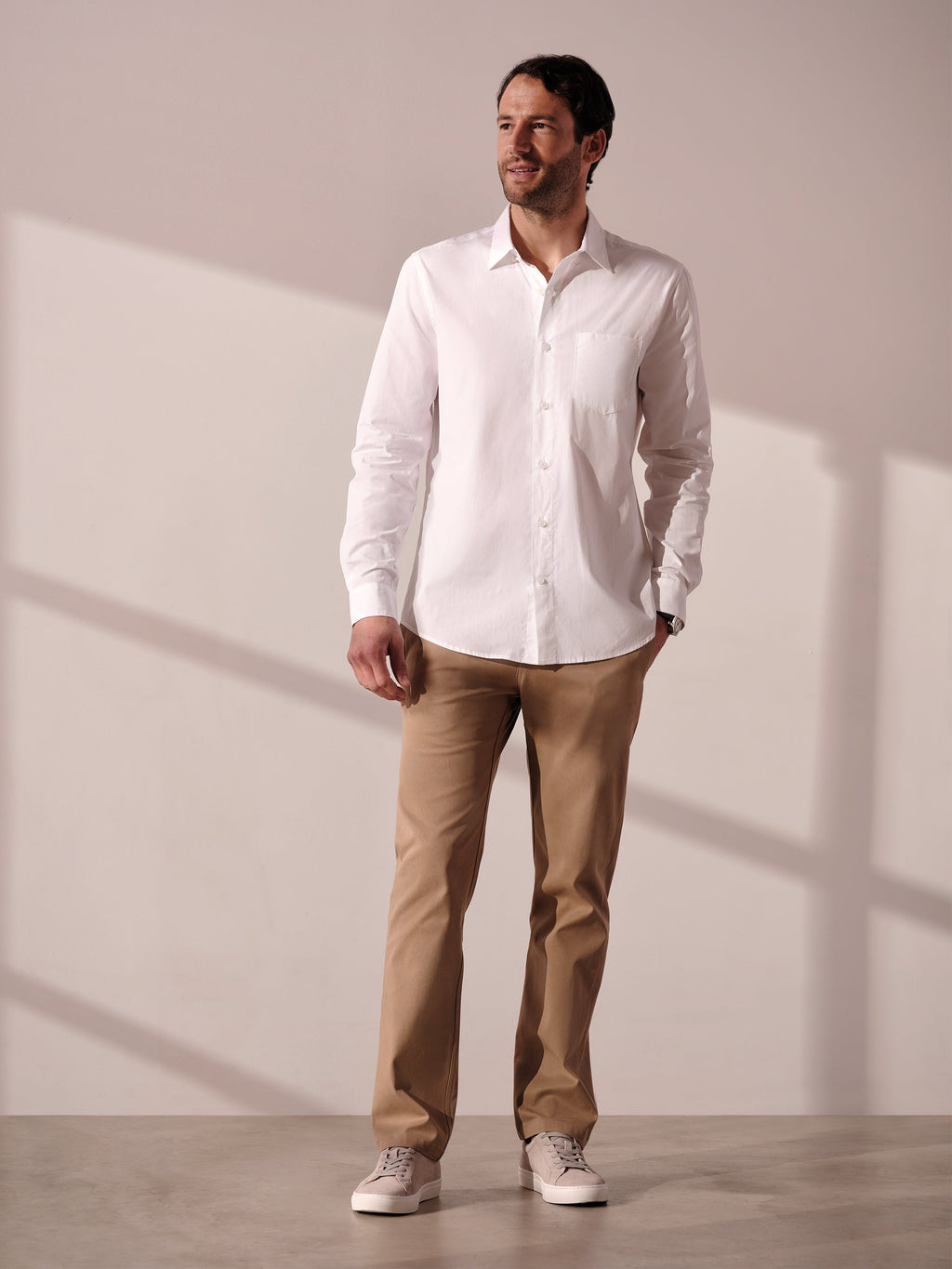 Chemise boutonnée à manches longues pour tous les jours