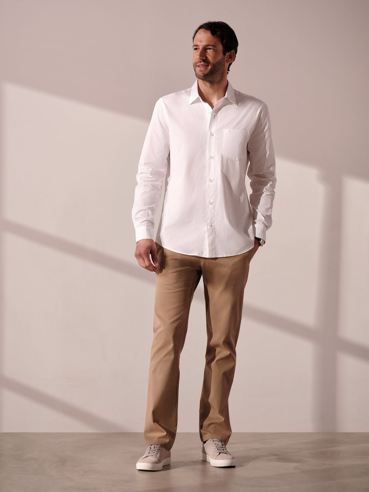 Chemise boutonnée à manches longues pour tous les jours