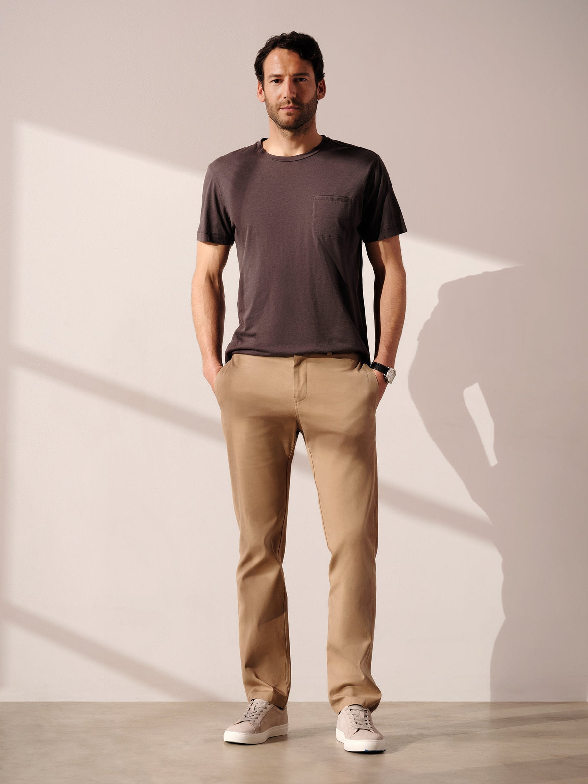 Pantalon en sergé délavé de tous les jours