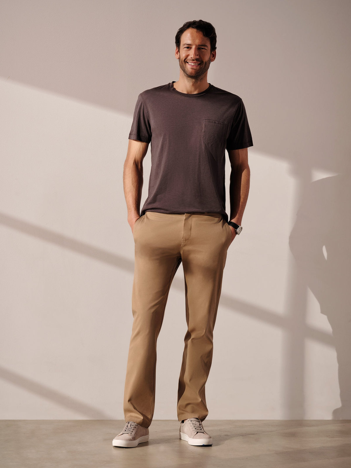 Pantalon en sergé délavé de tous les jours