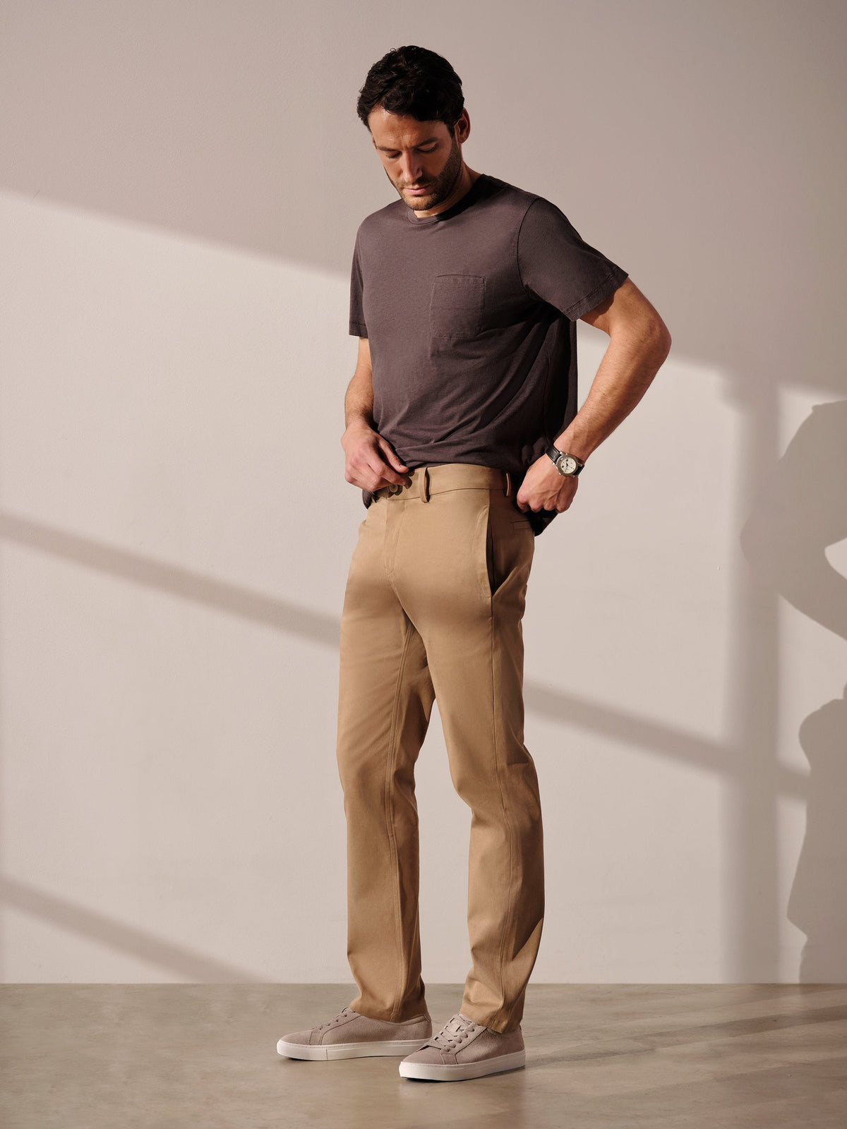 Pantalon en sergé délavé de tous les jours