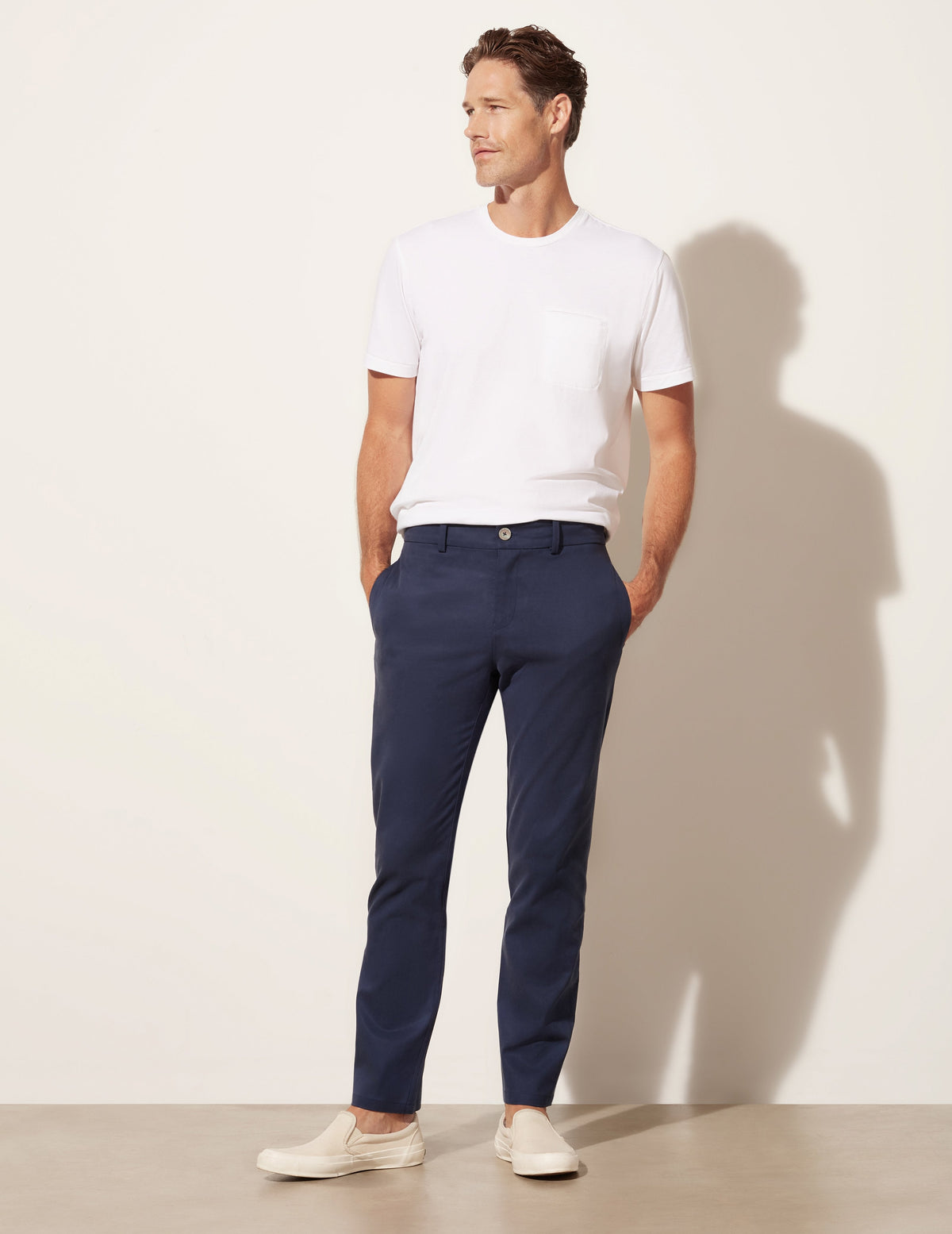 Pantalon en sergé délavé de tous les jours