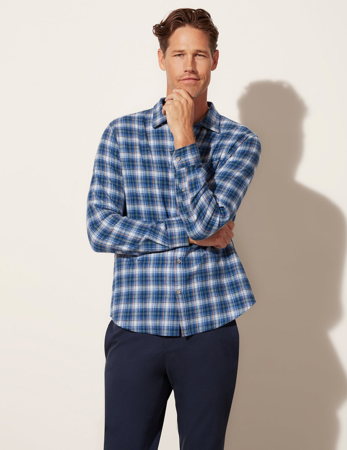 Chemise boutonnée à manches longues pour tous les jours