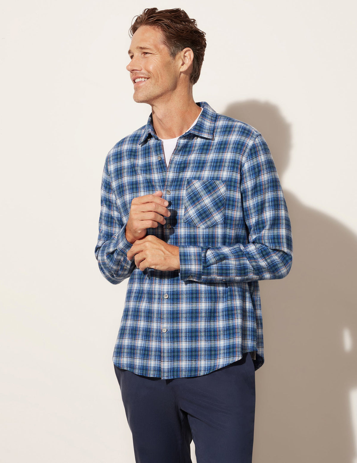 Chemise boutonnée à manches longues pour tous les jours