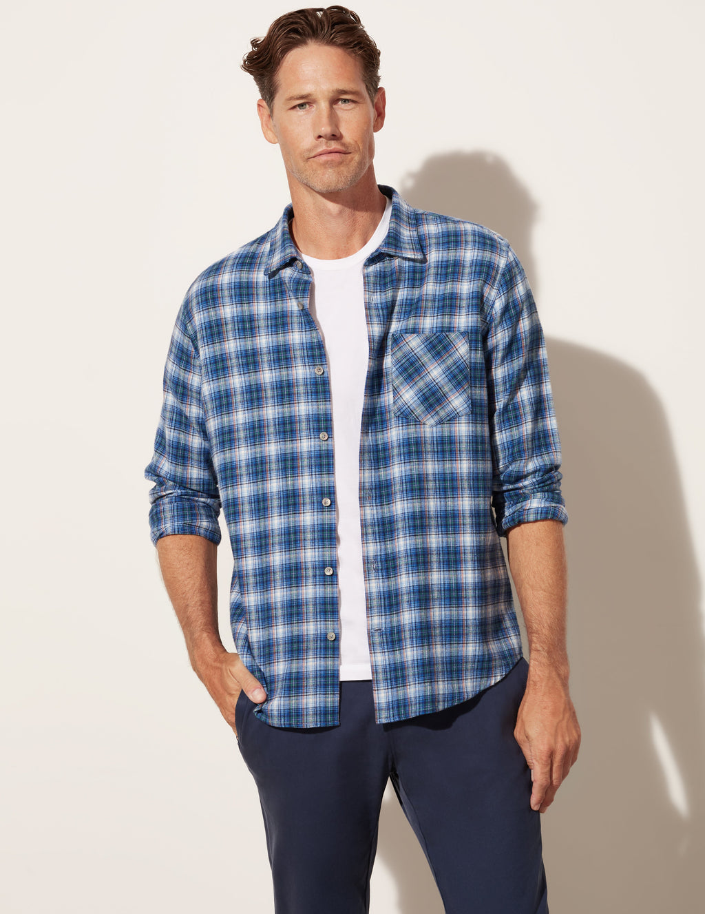 Chemise boutonnée à manches longues pour tous les jours