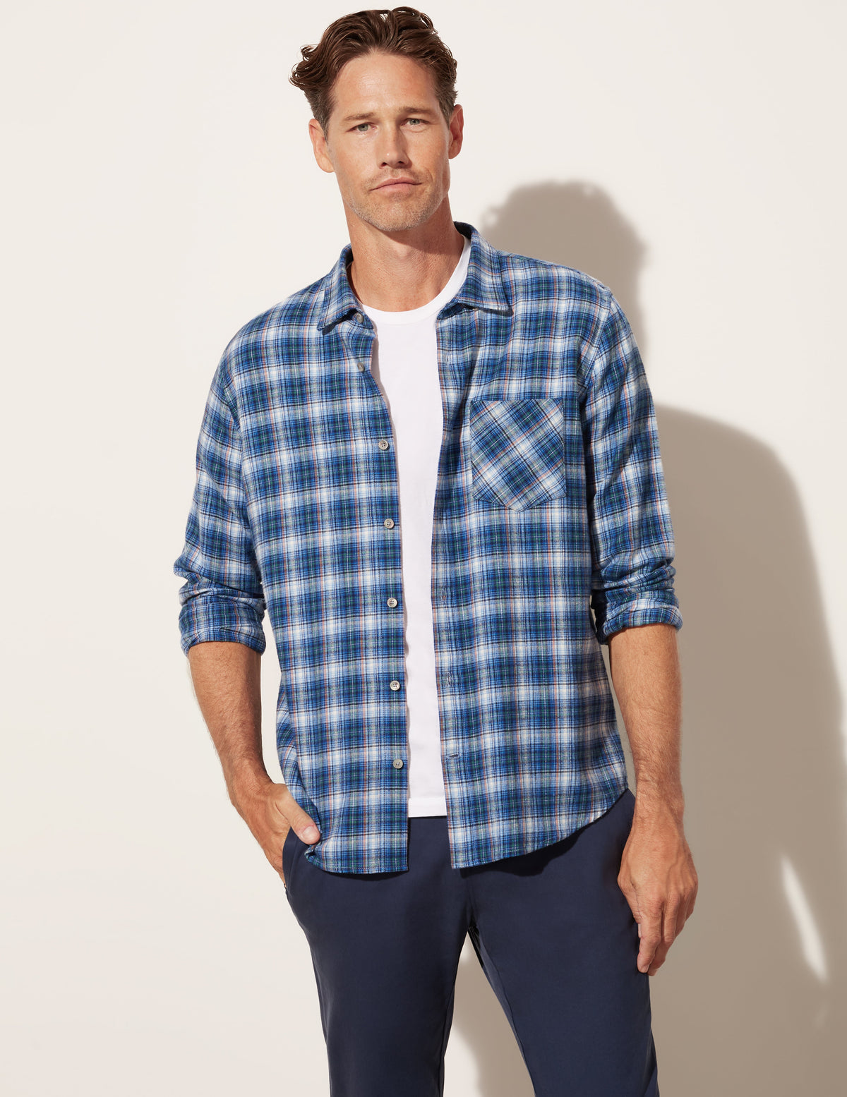 Chemise boutonnée à manches longues pour tous les jours