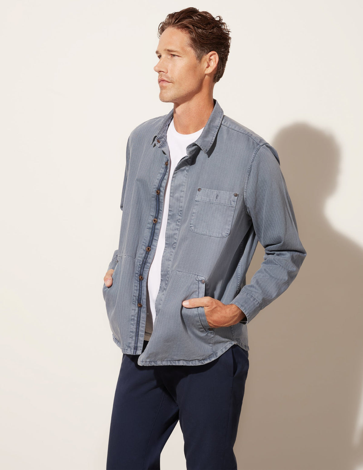 Veste en chevrons délavés