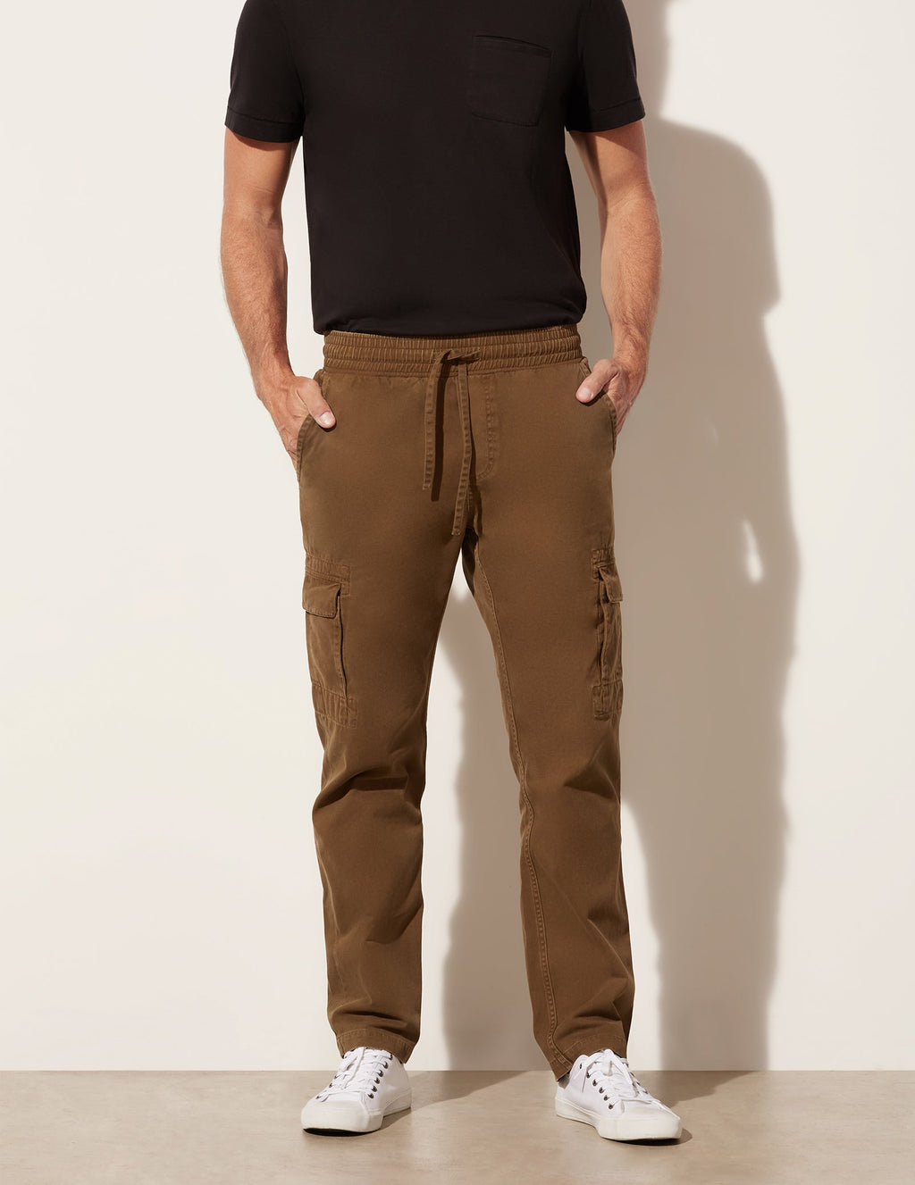 Pantalon cargo à cordon de serrage