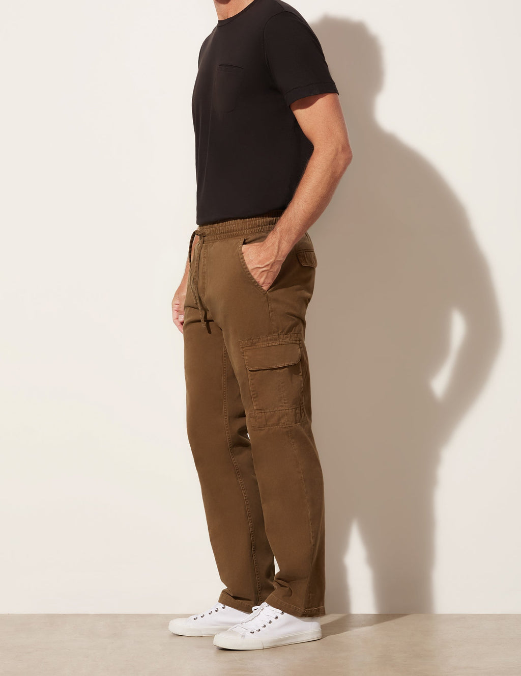 Pantalon cargo à cordon de serrage