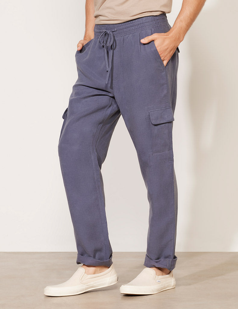 Pantalon cargo à cordon de serrage