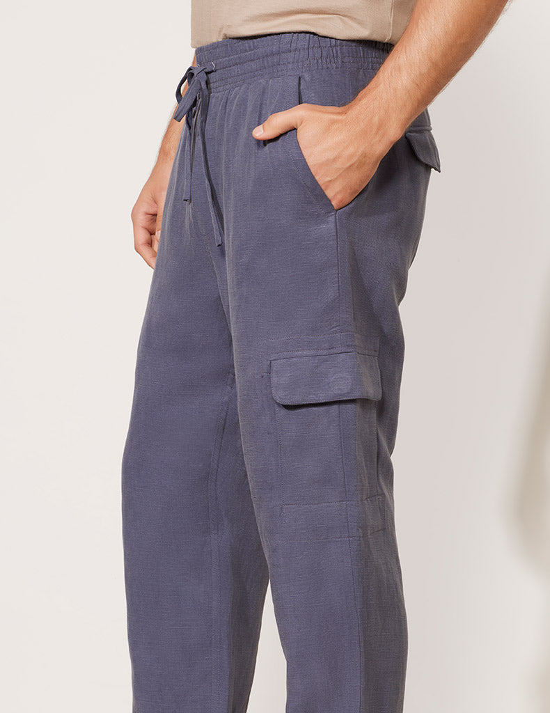 Pantalon cargo à cordon de serrage