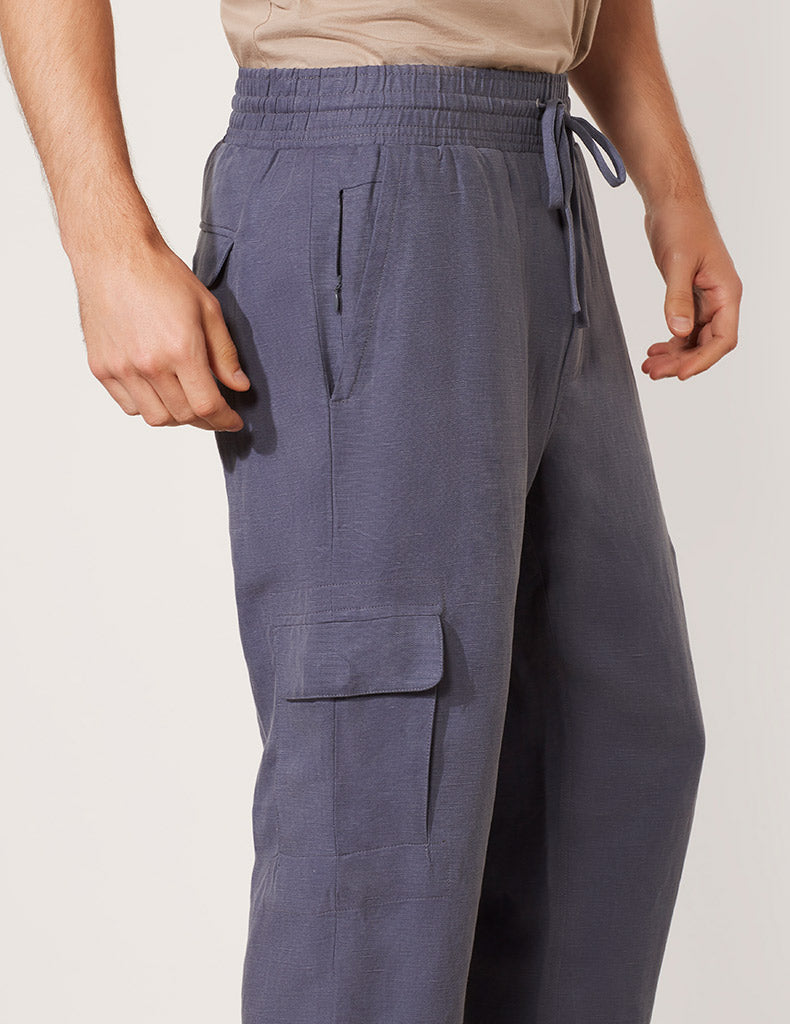 Pantalon cargo à cordon de serrage