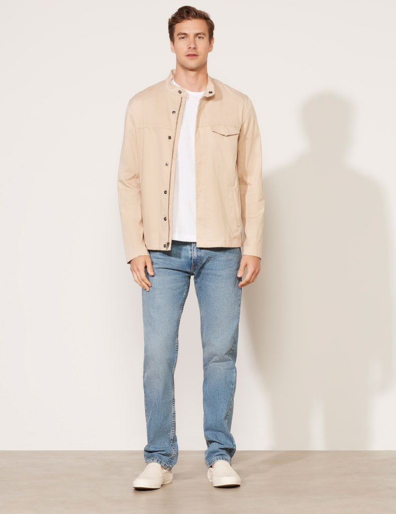 Veste en sergé délavé