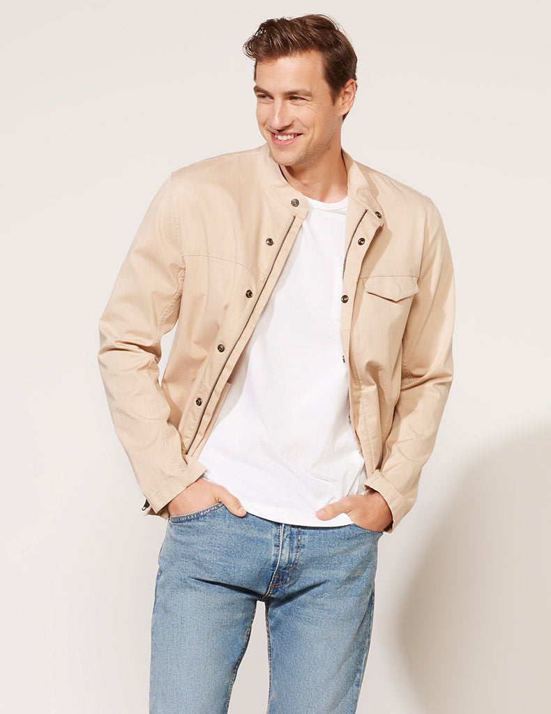 Veste en sergé délavé