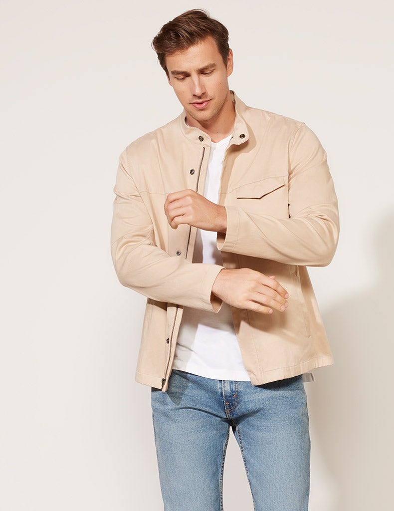 Veste en sergé délavé