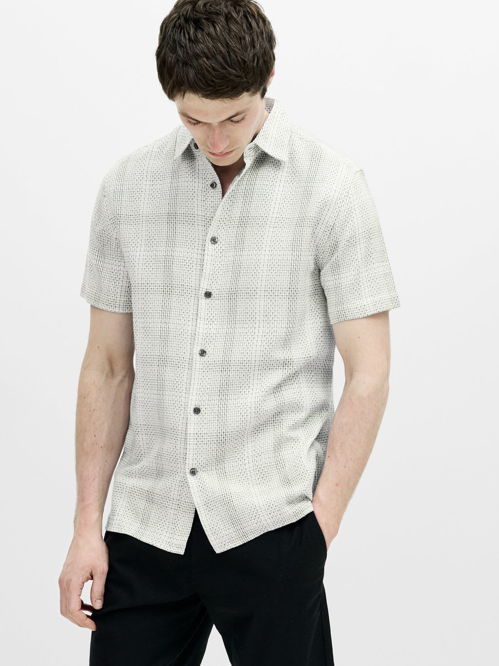 Chemise à manches courtes Barrow Dobby