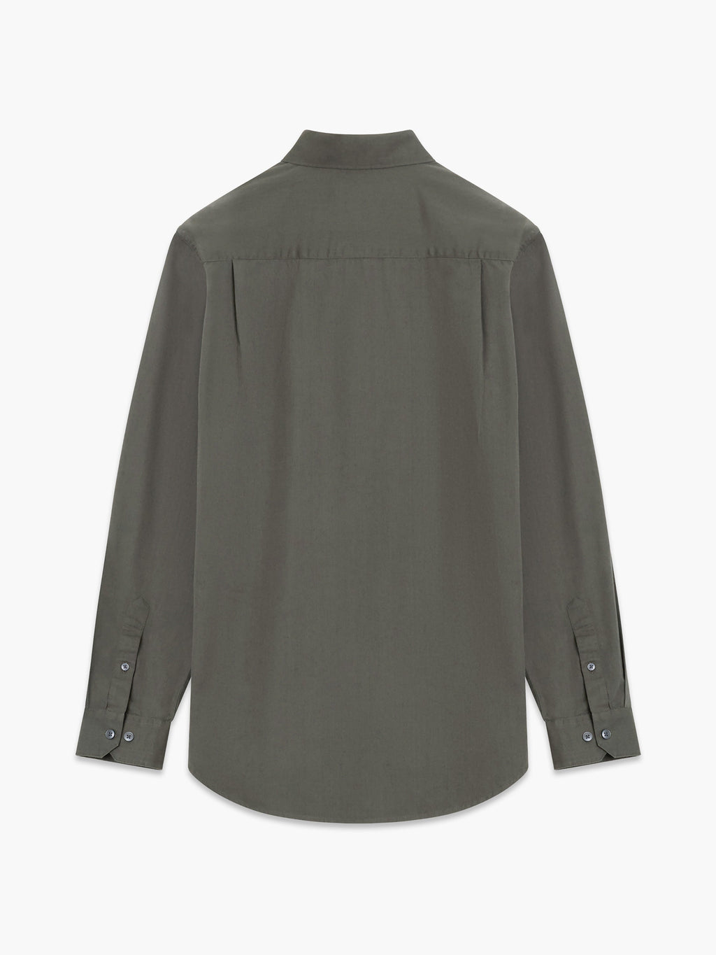 Chemise Oxford à manches longues en twill kaki