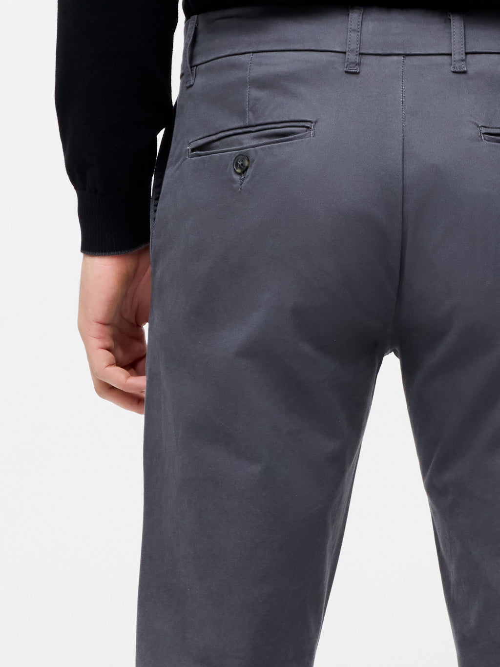 Pantalon Chino en Coton Extensible, Coupe Droite, Entrejambe 32 pouces