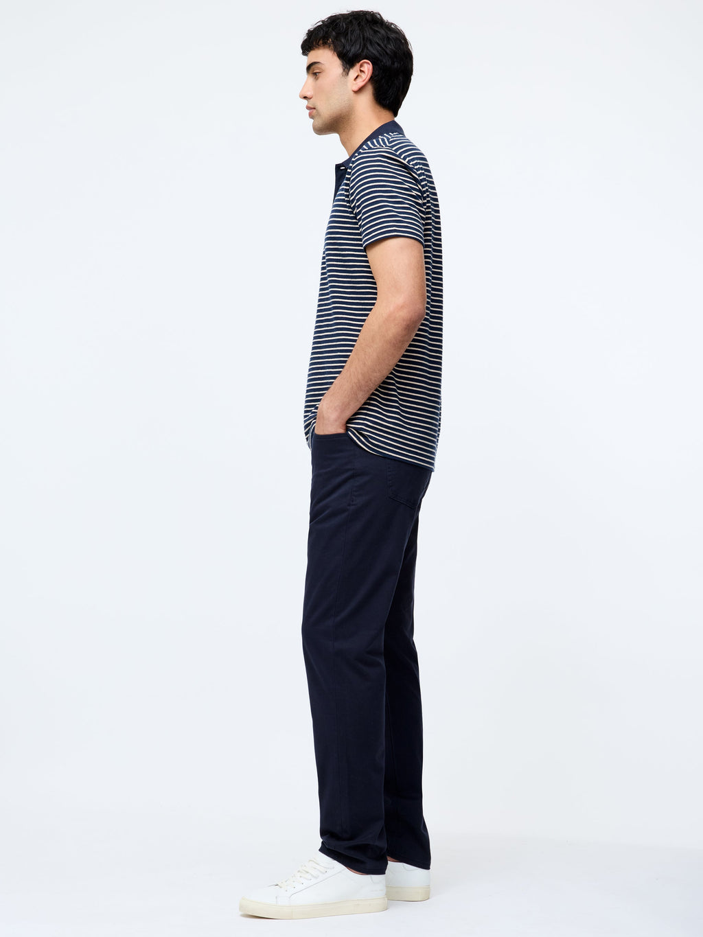 Jean en coton stretch 5 poches, longueur 32 pouces