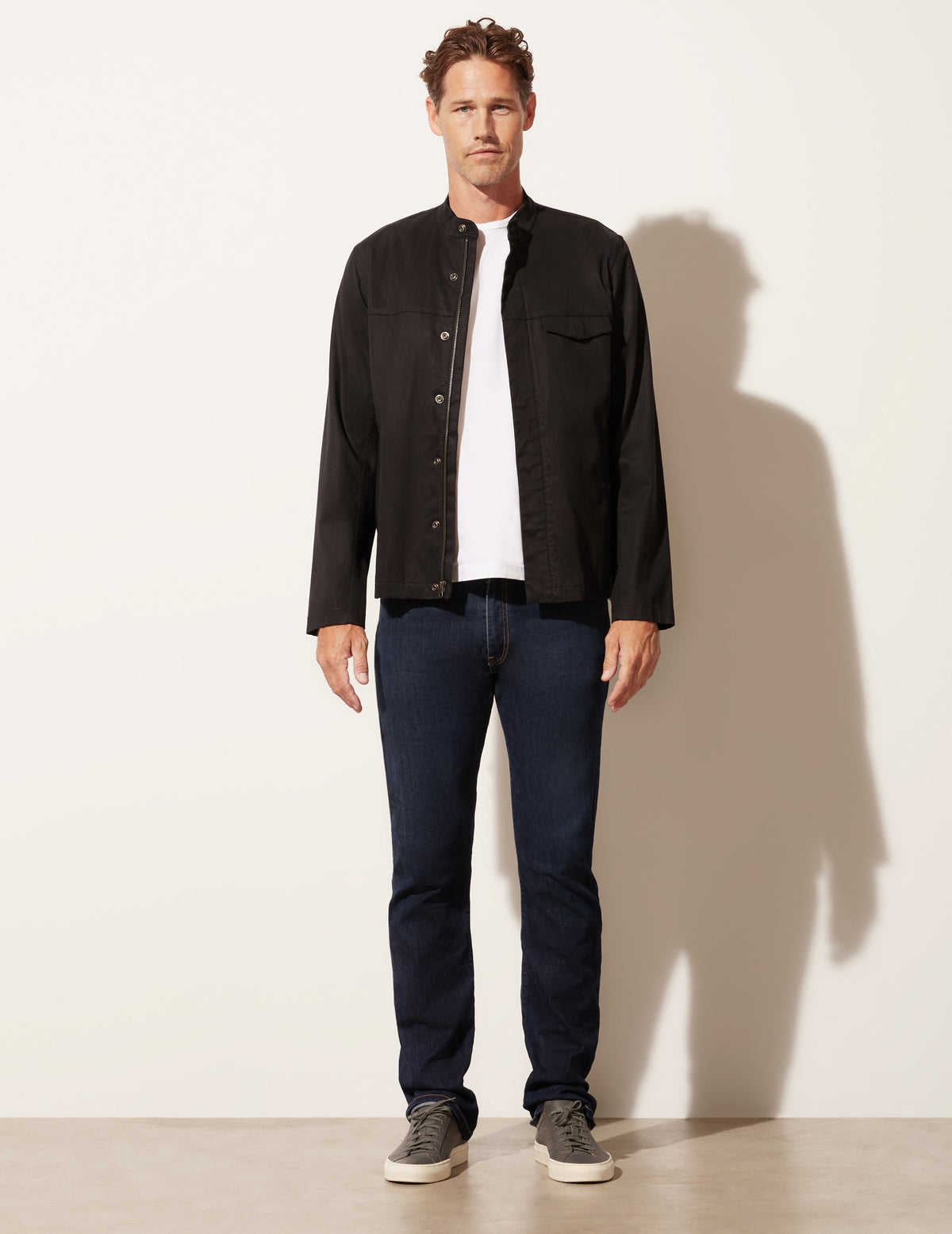 Veste en sergé délavé