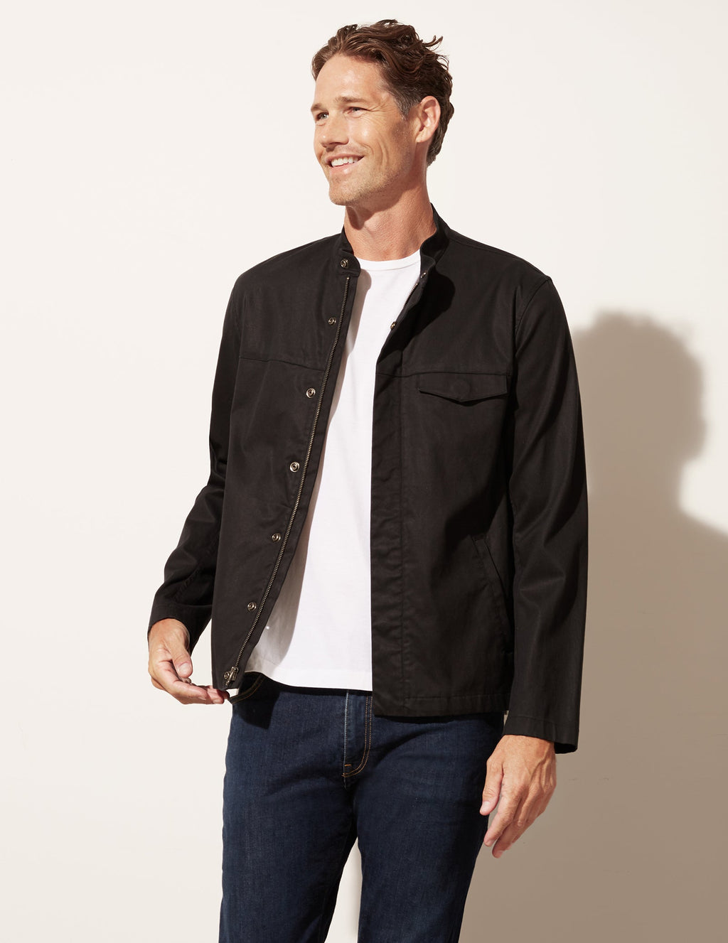 Veste en sergé délavé
