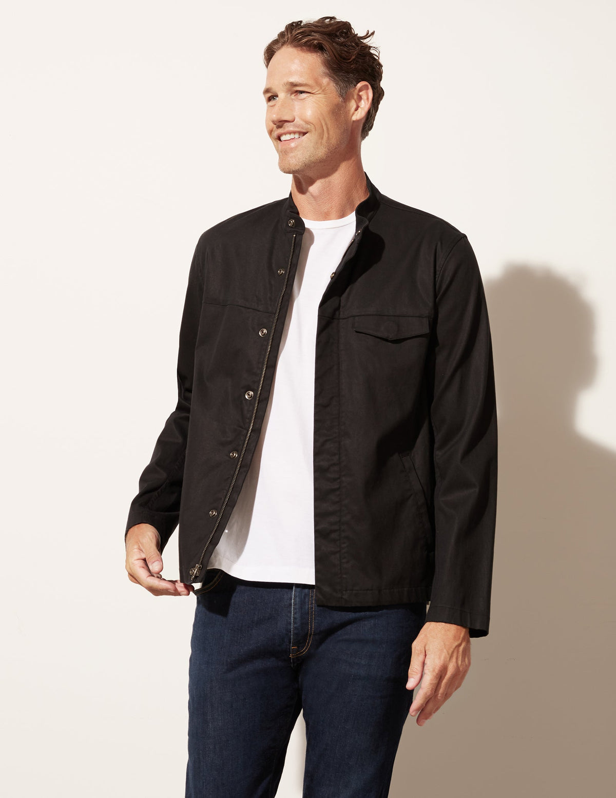 Veste en sergé délavé