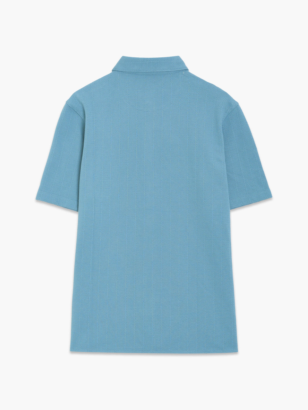 Polo à manches courtes en maille verticale bleu clair