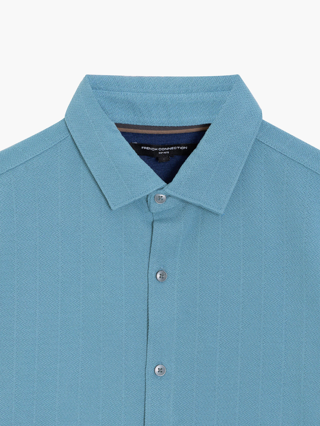 Polo à manches courtes en maille verticale bleu clair