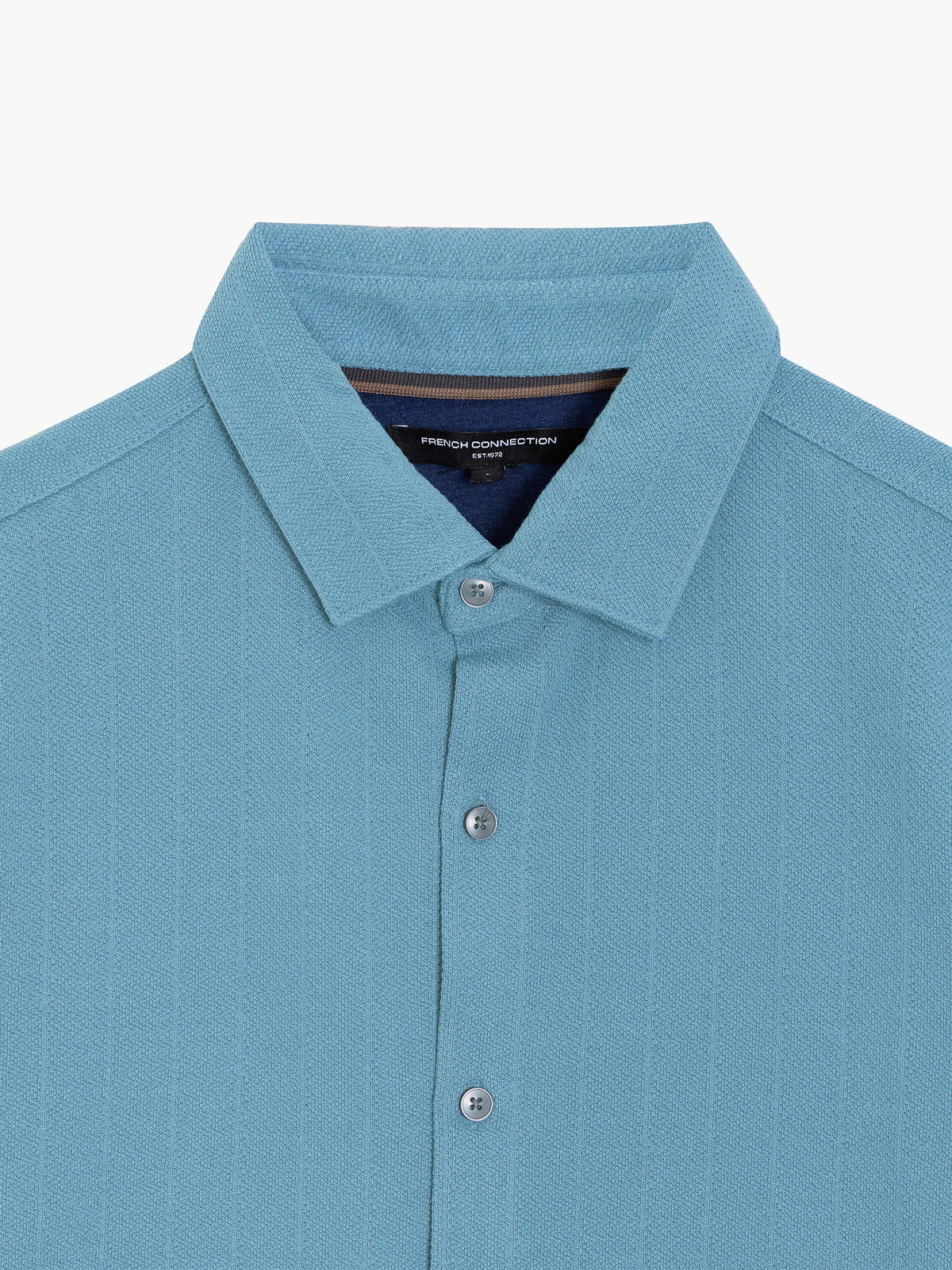 Polo à manches courtes en maille verticale bleu clair
