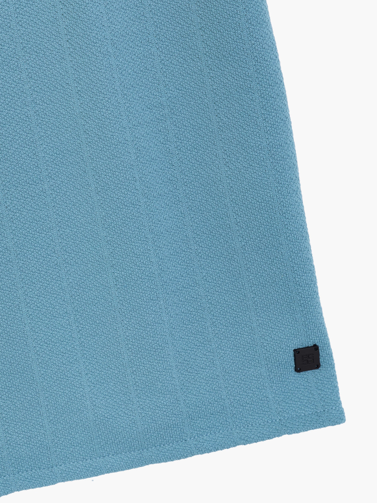 Polo à manches courtes en maille verticale bleu clair