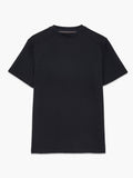 T-shirt en jersey gaufré noir à manches courtes