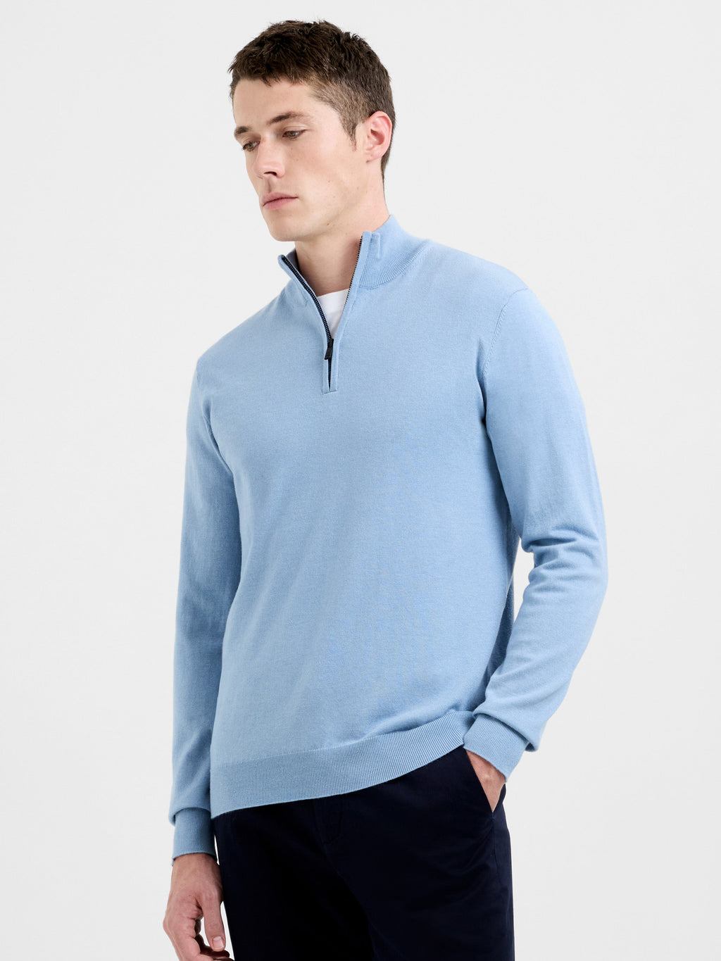 Pull en maille demi-zip