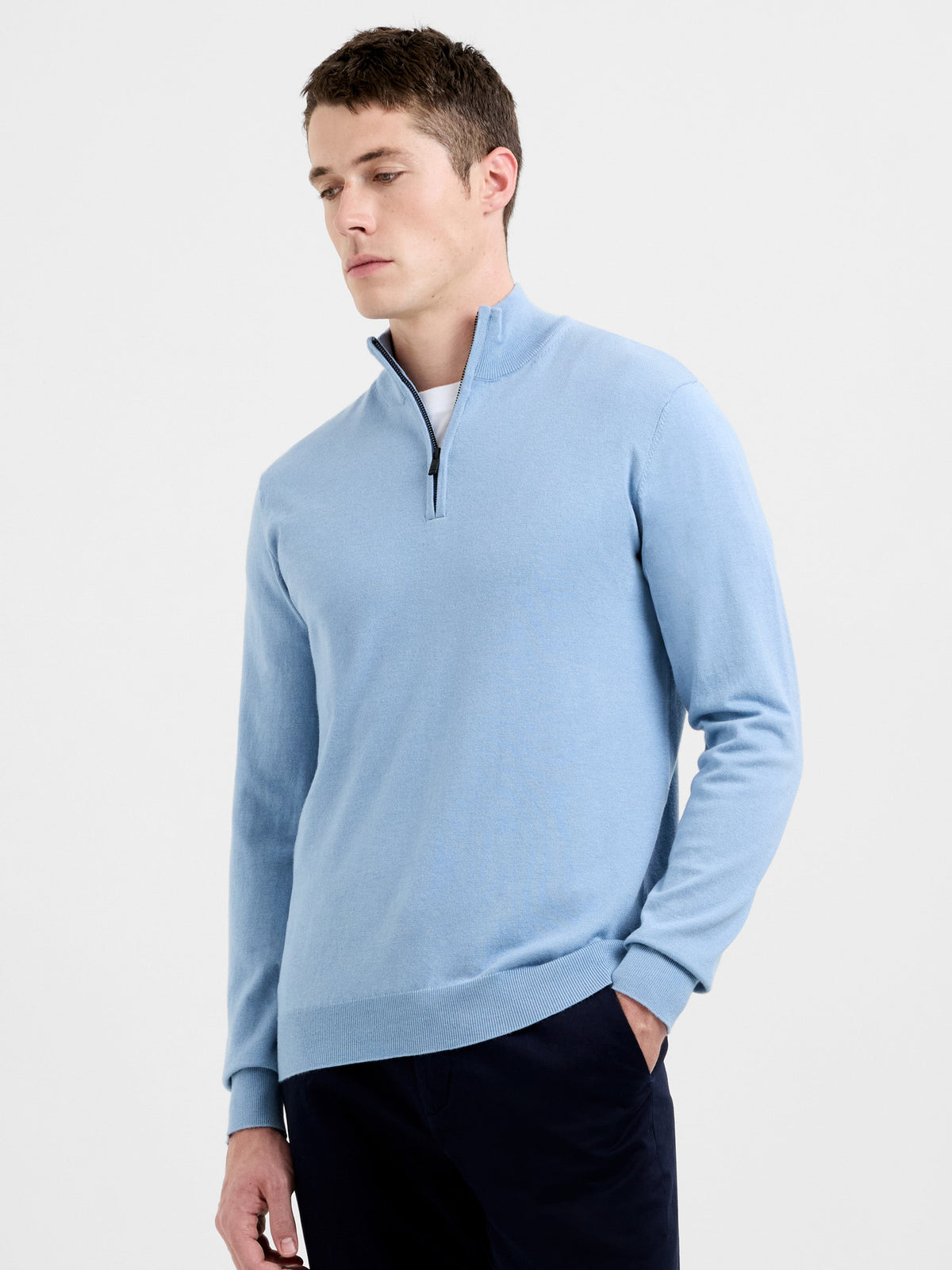 Pull en maille demi-zip