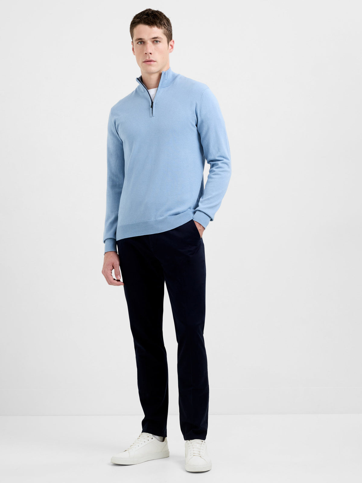 Pull en maille demi-zip