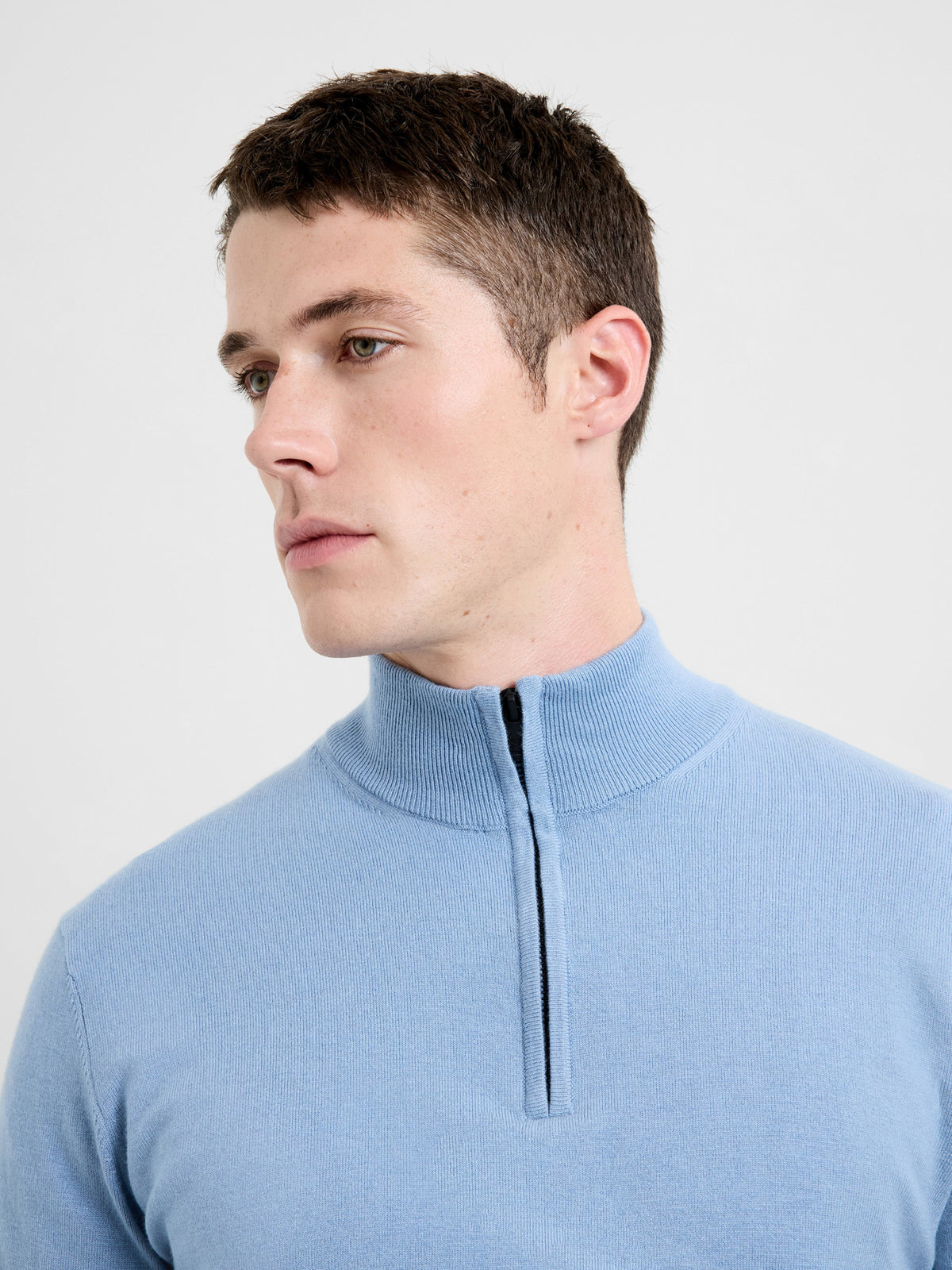 Pull en maille demi-zip