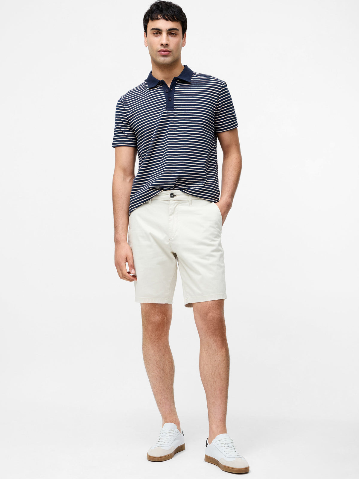 Shorts chino en coton stretch