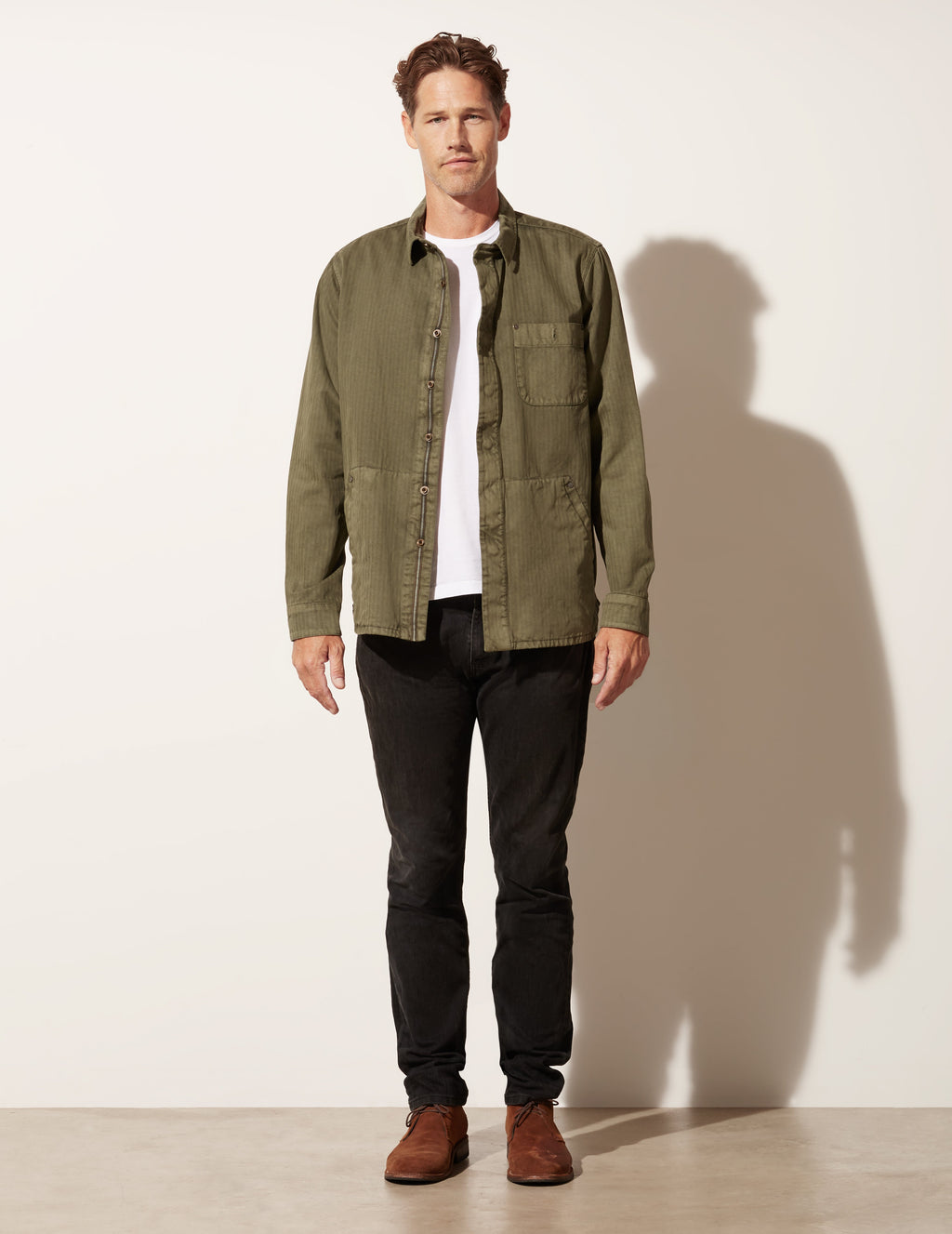 Veste en chevrons délavés