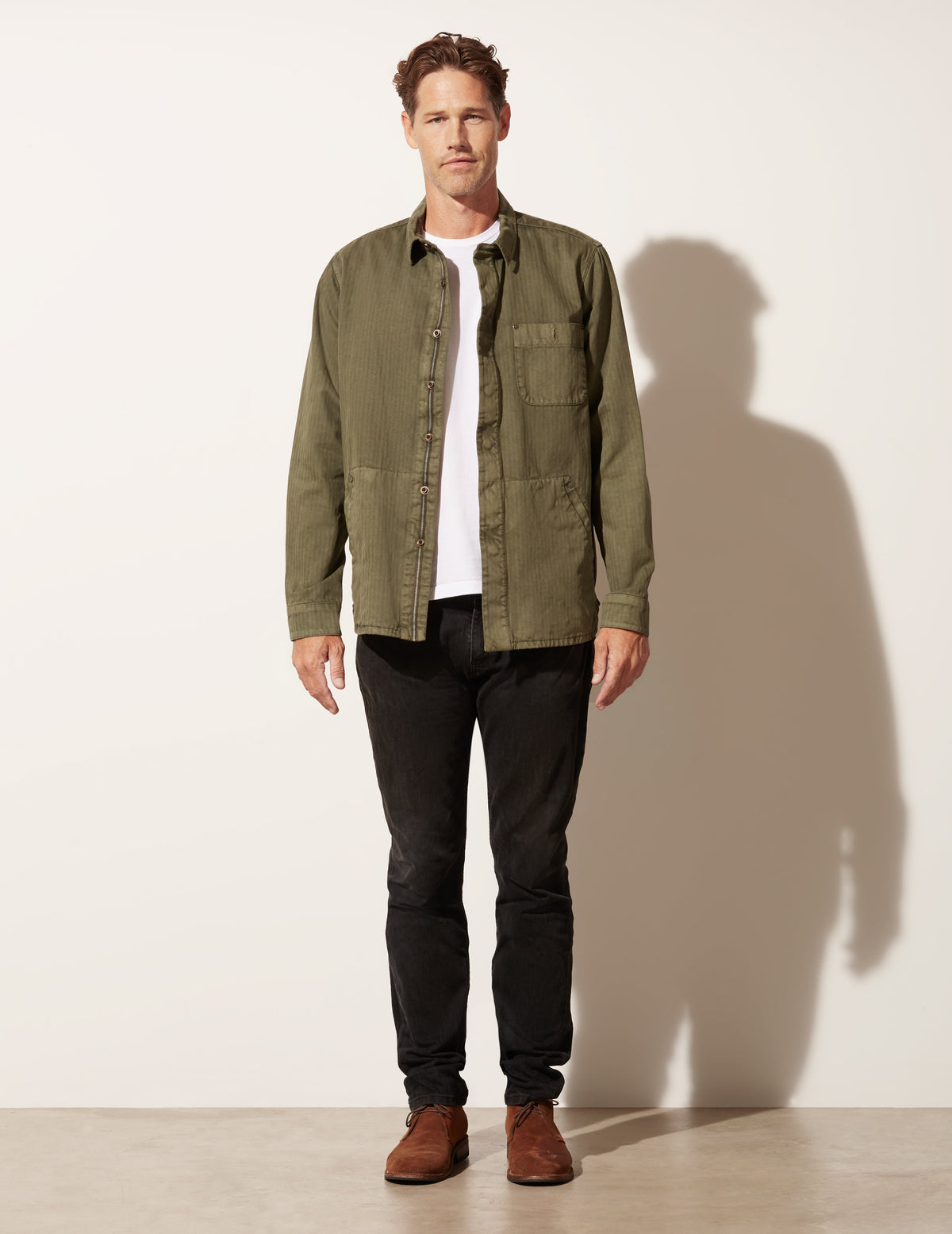 Veste en chevrons délavés